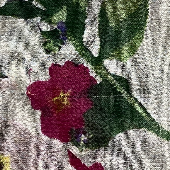 Anthropologie Vanessa Virginia 100% silk floral ombre blouse top tunic Sz 10 - Picture 6 of 11